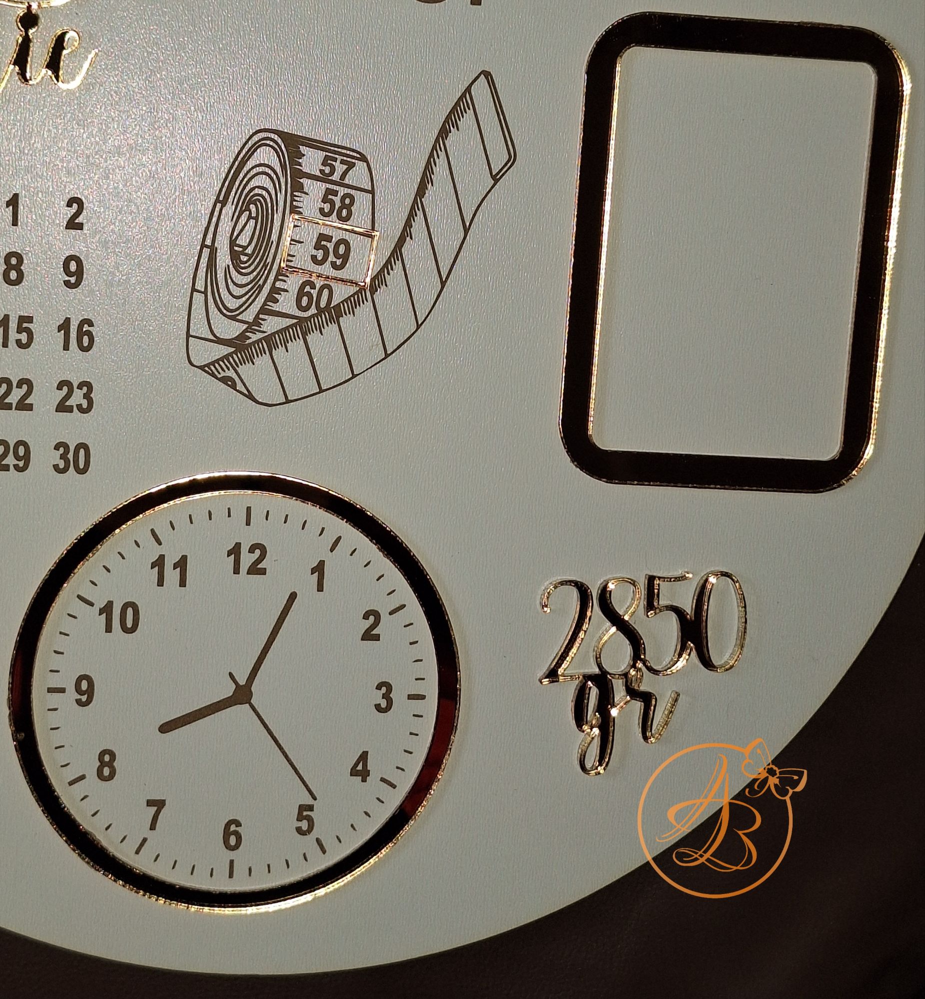 Decor cu datele nasterii, cu nume si poza - imagine 4