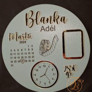 Decor cu datele nasterii, cu nume si poza