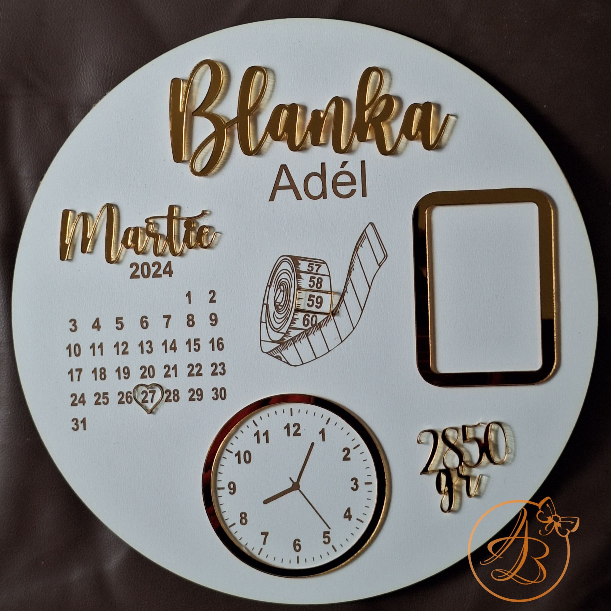 Decor cu datele nasterii, cu nume si poza - imagine 8