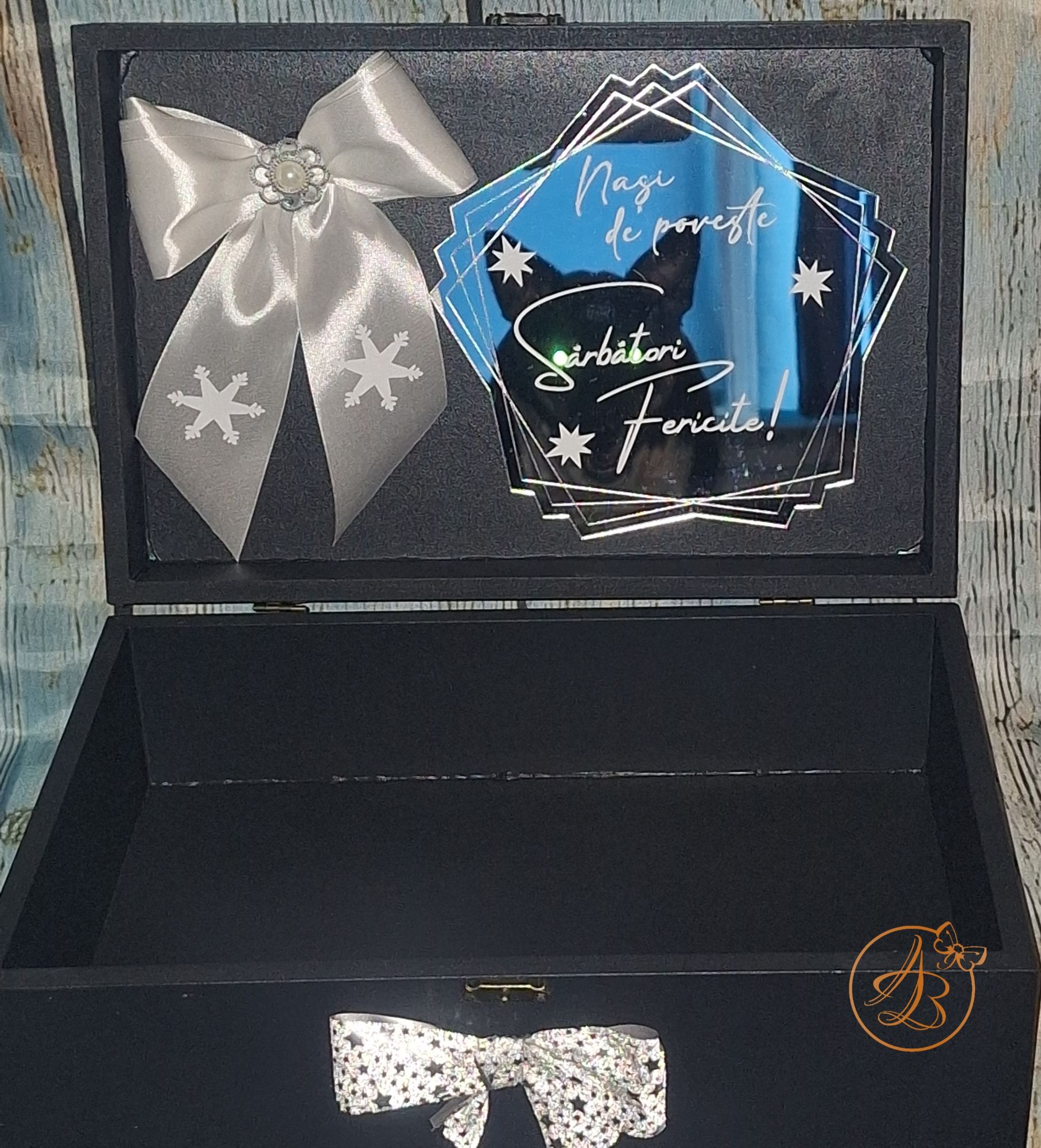 Cutie eleganta cu oglinda, cadou de Craciun pentru nasi - imagine 7