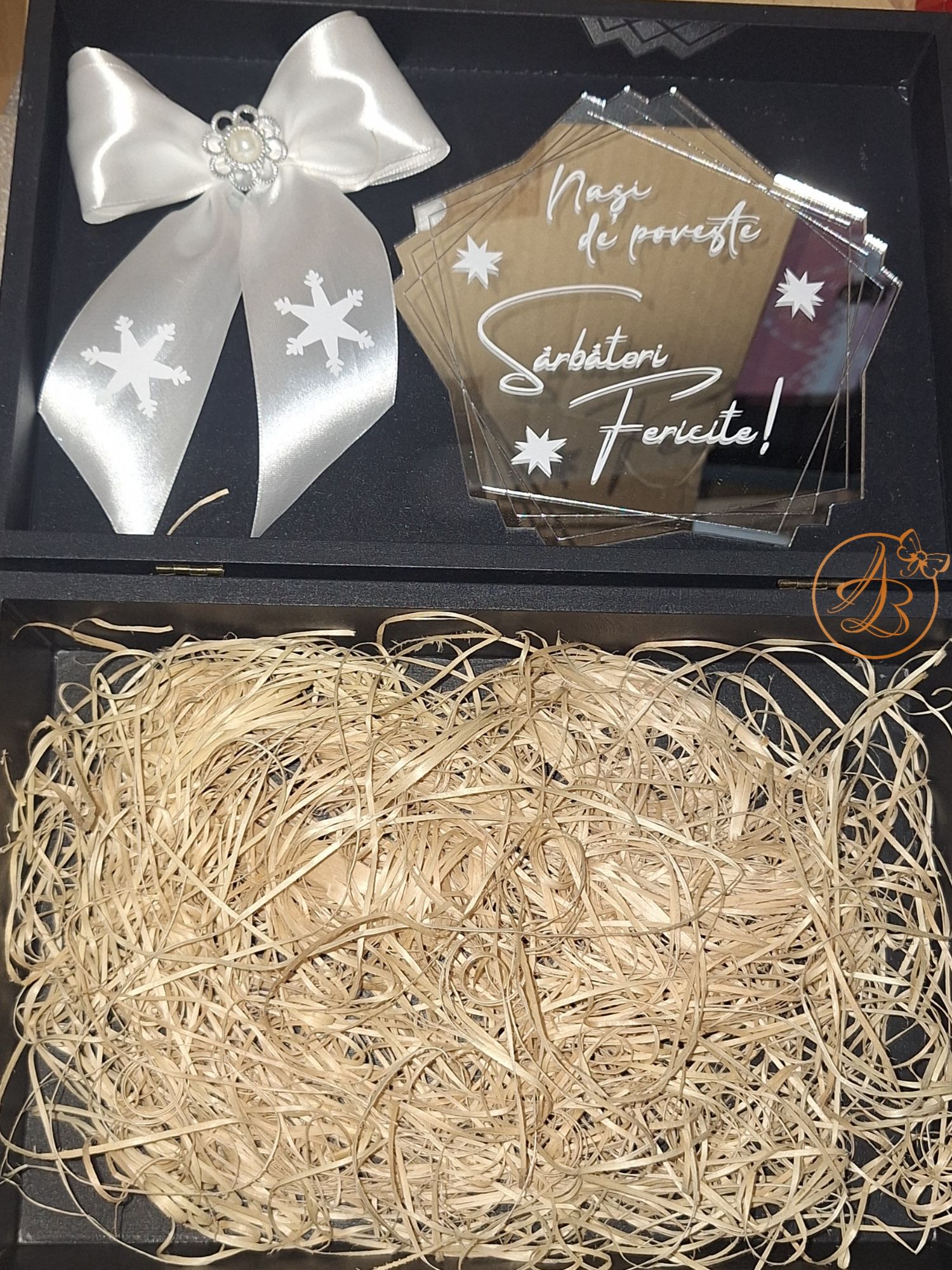 Cutie eleganta cu doua bauturi si doua pahare, pentru nasi - imagine 10