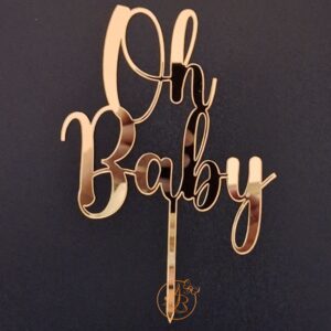 Decor topper tort oglinda Oh Baby