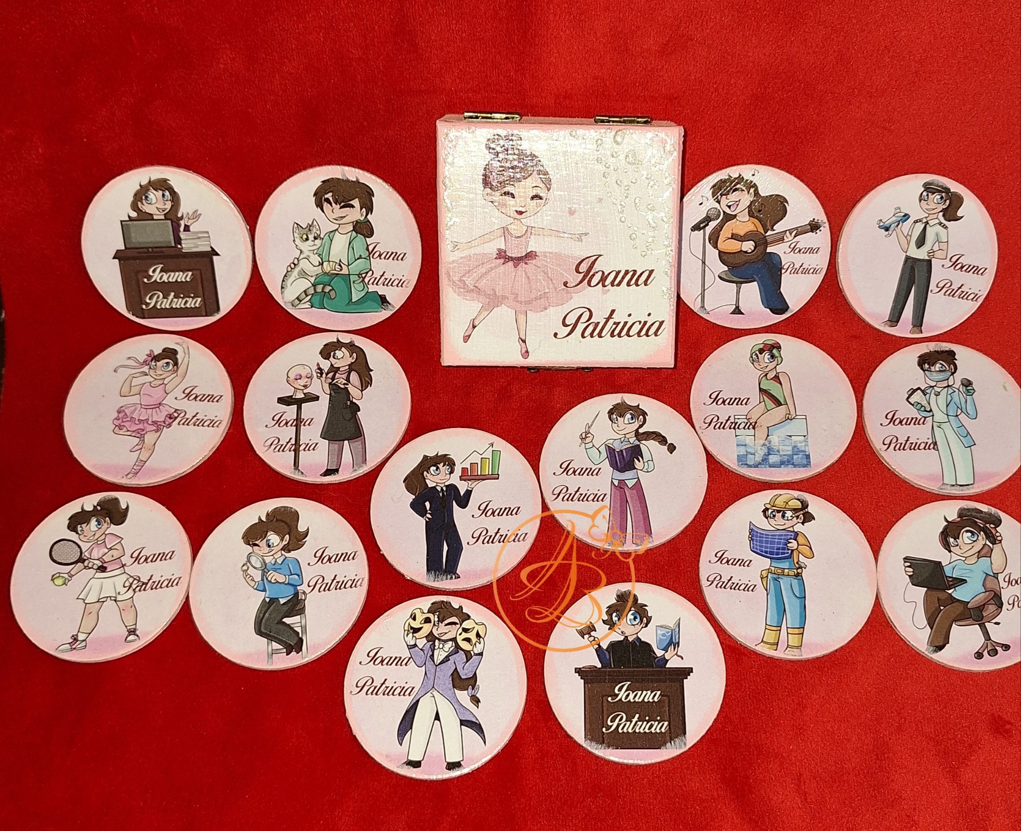 Cartonase meserii pentru fetita, cu nume