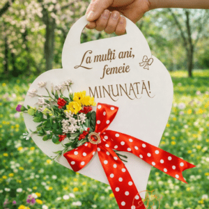 Inima cu floricele pentru doamne si domnisoare