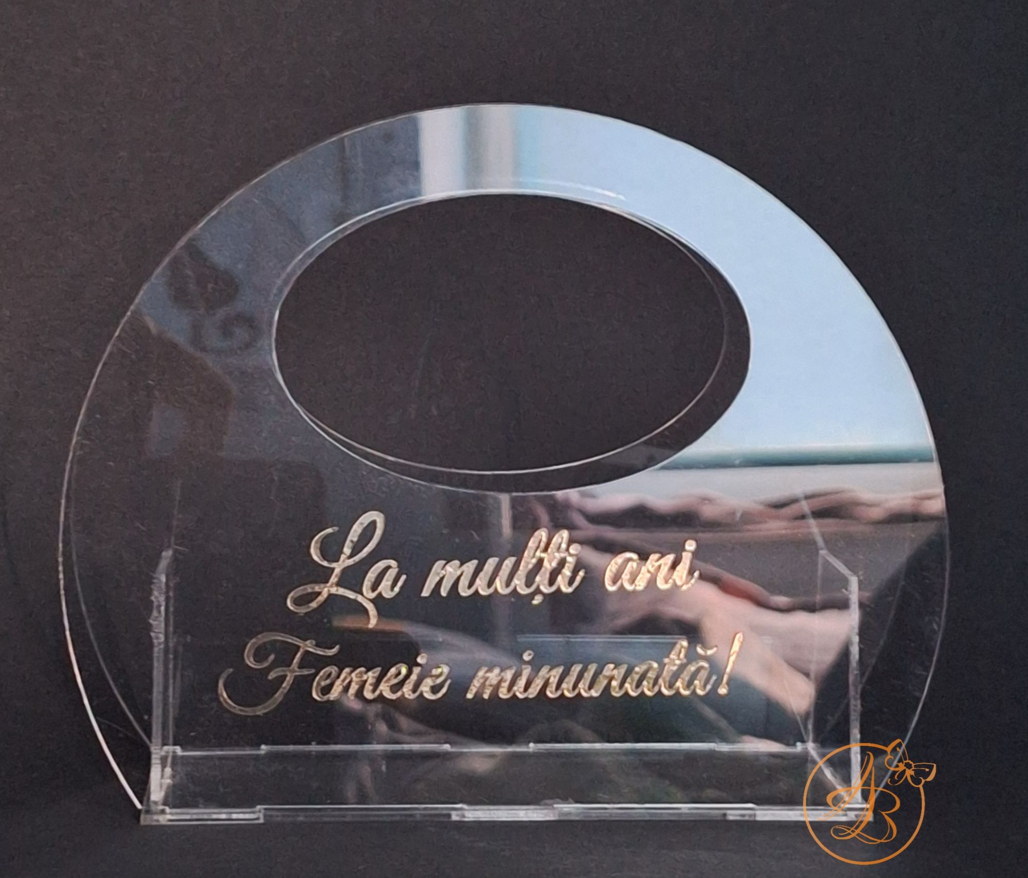 Poseta mica cu maner din plexiglass transparent - imagine 5