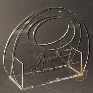 Poseta mica cu maner din plexiglass transparent