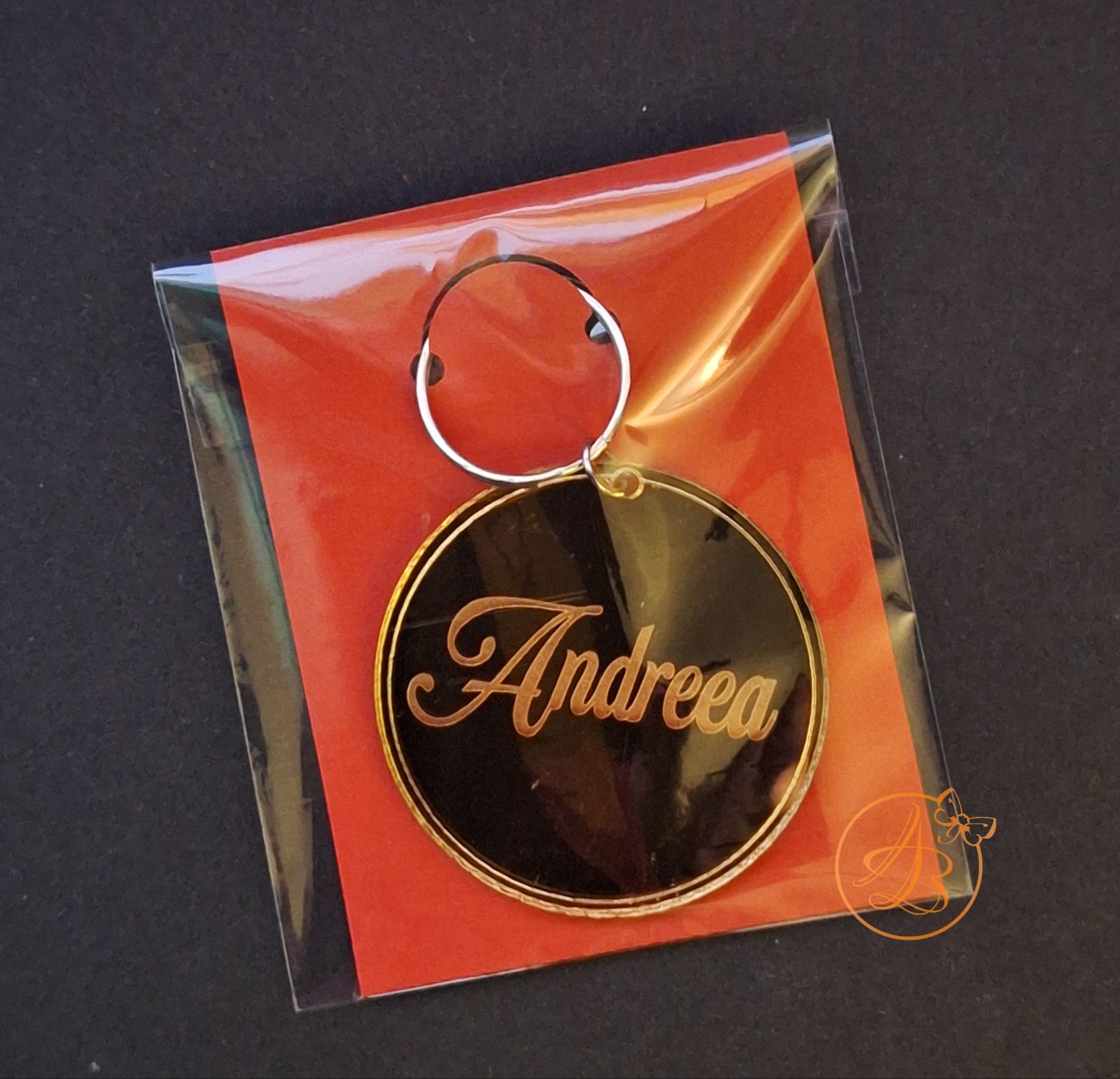 Breloc oglinda cu figurine, meserii, animale, nume - imagine 16