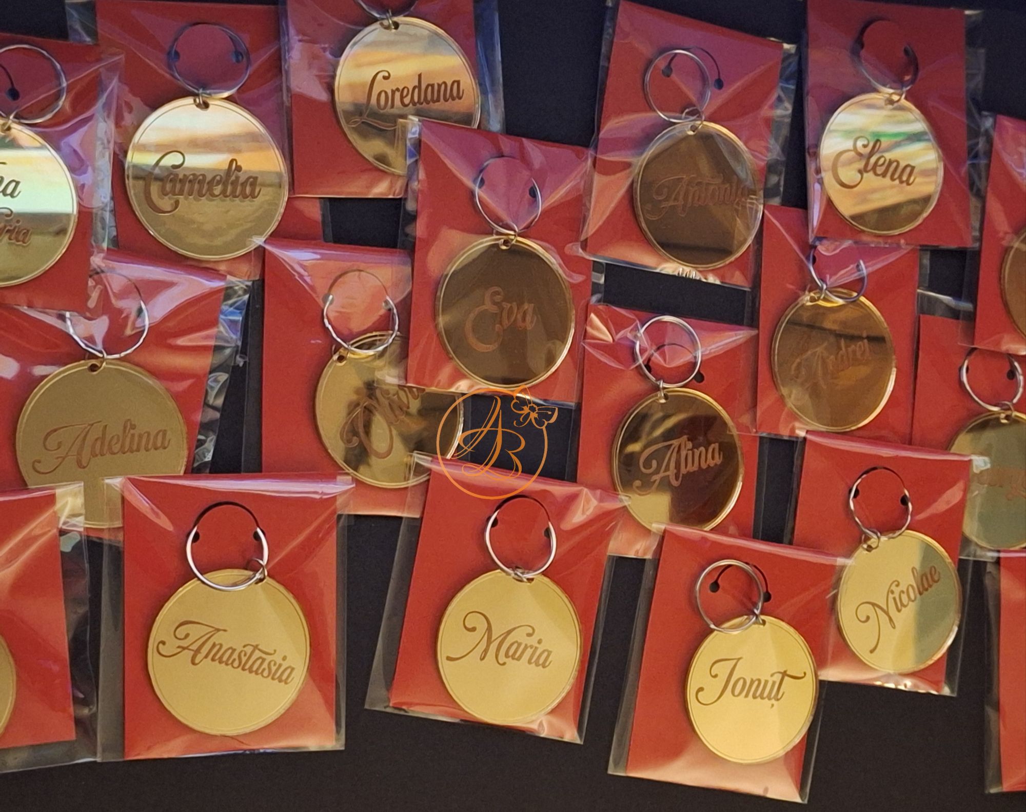 Breloc oglinda cu figurine, meserii, animale, nume - imagine 24