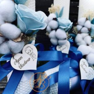 Lumanare pentru botez baietel, tematica Baby Boss