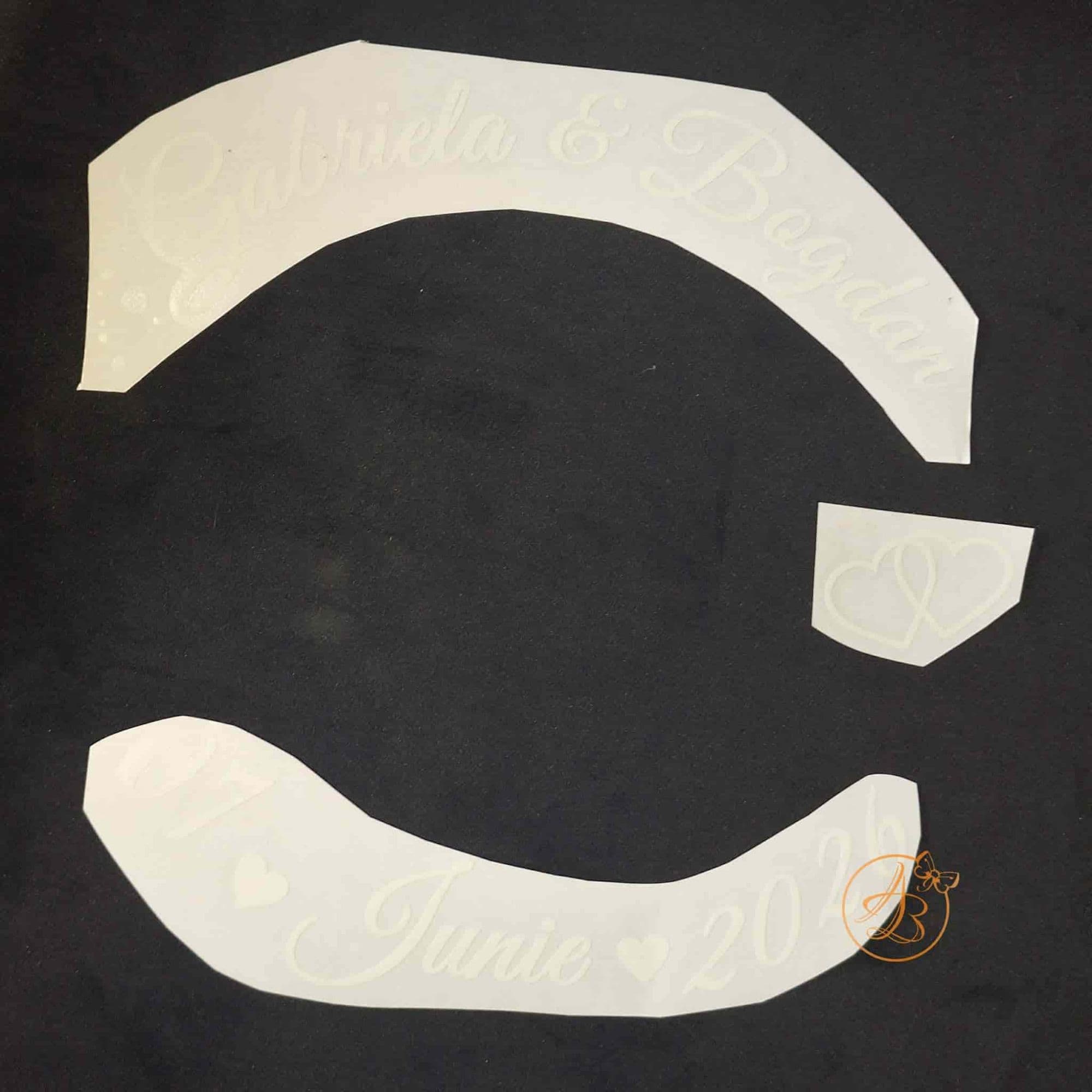 Sticker pentru oglinda miresei, cu numele mirilor si data nuntii - imagine 4