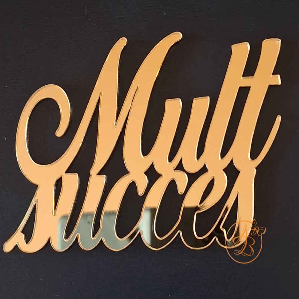 Decor topper tort oglinda Mult succes - imagine 3