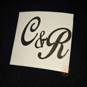 Stickere pentru pahare cu initiale elegante