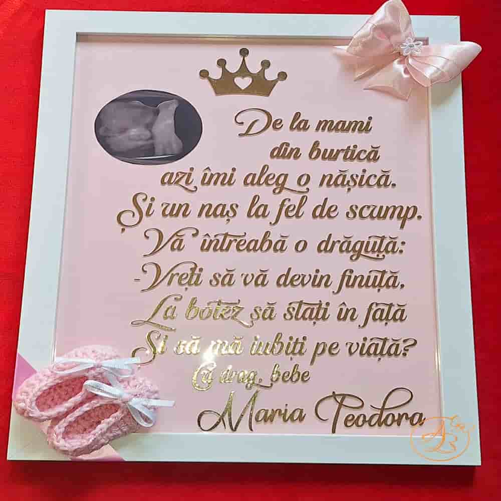 Rama cu poza pentru cerere nasi de botez - imagine 12
