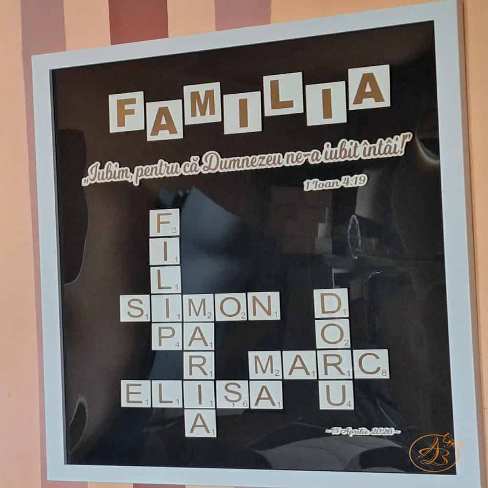 Tablou rebus cu nume din litere tip scrabble - imagine 6