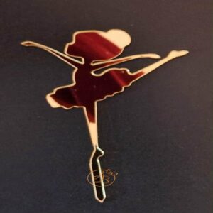 Decor topper tort oglinda cu balerina