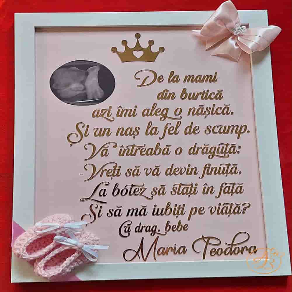 Rama cu poza pentru cerere nasi de botez