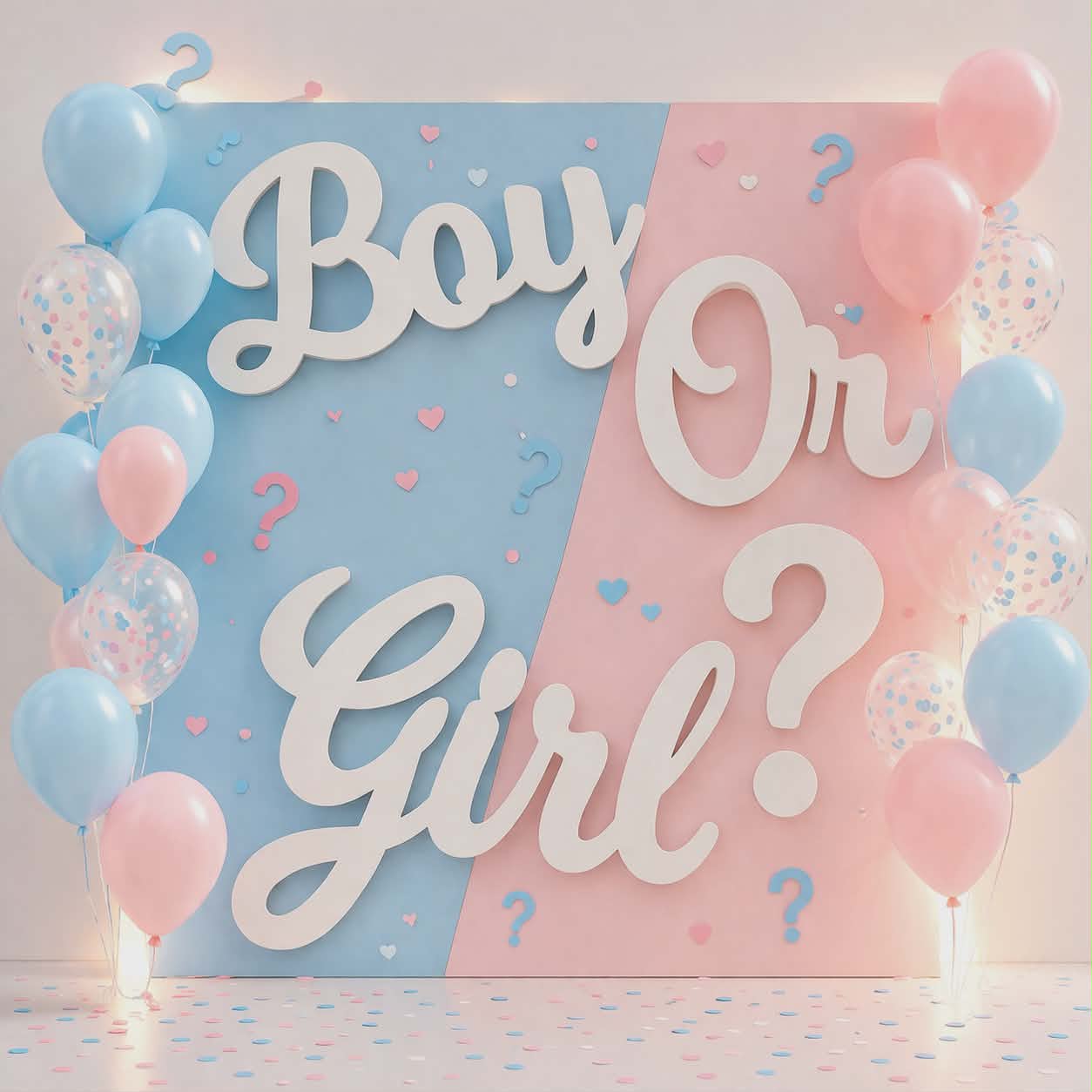 Decor pentru panou foto Gender Reveal Boy or girl