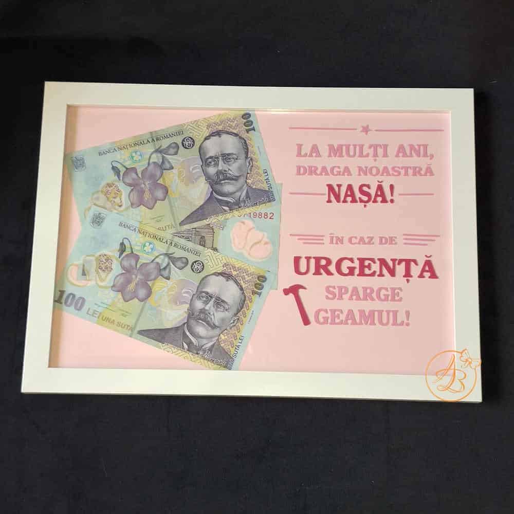Rama personalizata „In caz de urgenta...„ cadou practic si haios
