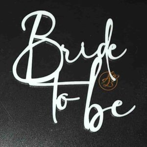 Decor topper alb pentru tort mireasa Bride to be