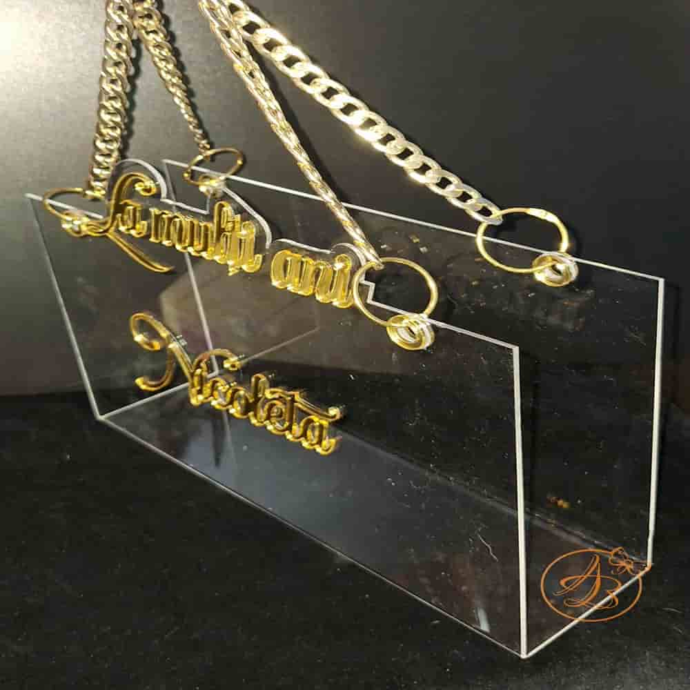 Poseta, geanta medie La multi ani, din plexiglass transparent - imagine 5