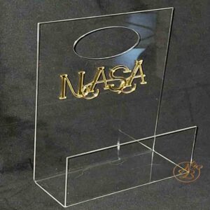 Suport mare cu maner din plexiglass transparent
