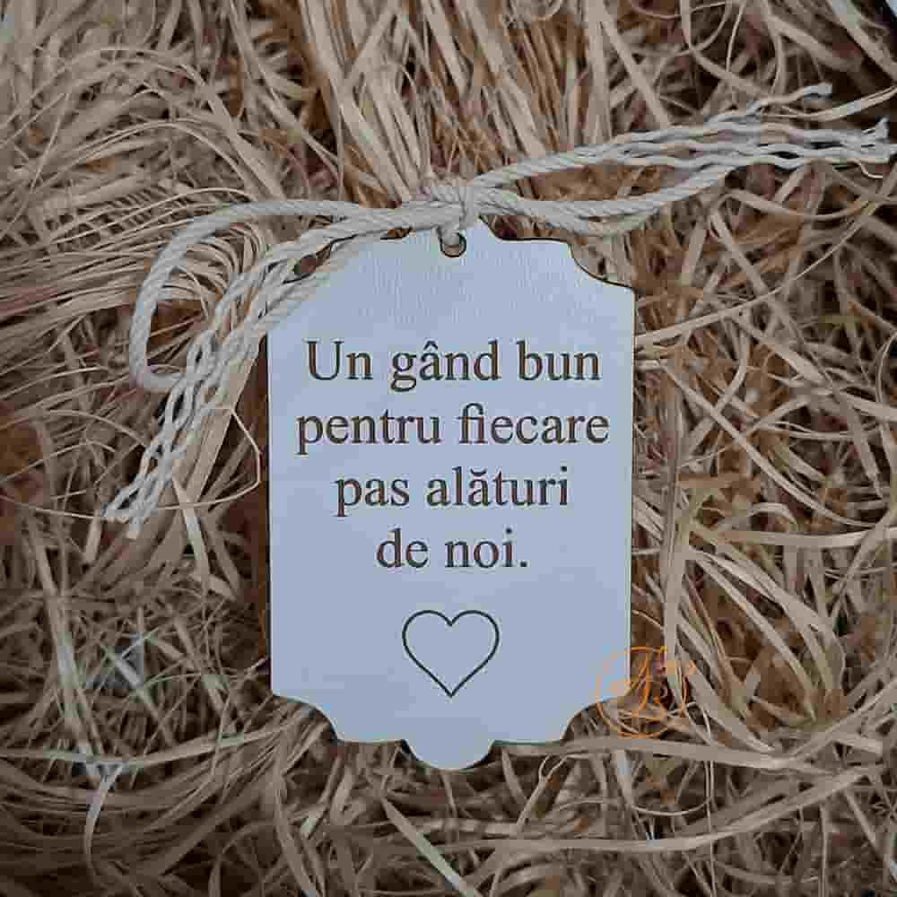 Cutie natur, cadou de multumire pentru nasi, cu placute gravate - imagine 10
