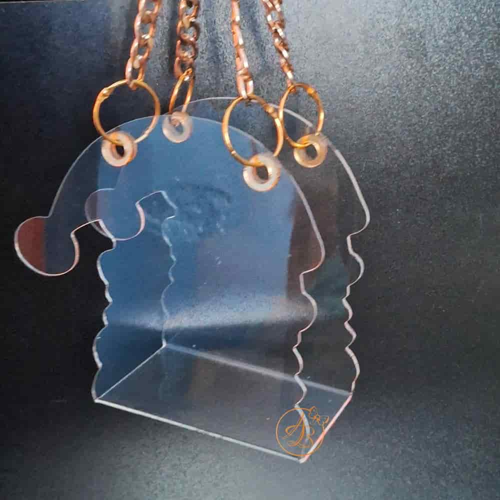 Poseta, geanta plexiglass forma mos Craciun - imagine 3