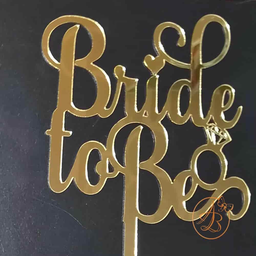 Decor topper oglinda aurie Bride to be