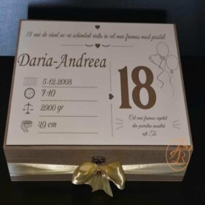Cutie natur pentru majorat 18 ani